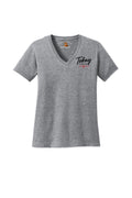 Ladies V-neck Heart Print