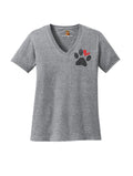 Ladies Holographic Paw V-neck